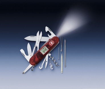 1.7905.VT Swiss Army knife VOYAGER Lite, red tran