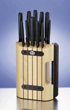 5.1153.11 11 pc. cutlery block, black nylon handl