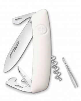 KNI.0030.1020 SWIZA D03 white, 2 line, corkscrew
