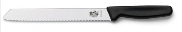 5.1633.21 Brotmesser Wellenschliff, schwarz