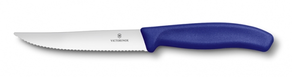6.7932.12 Victorinox Pizzamesser, blau mit Wellen
