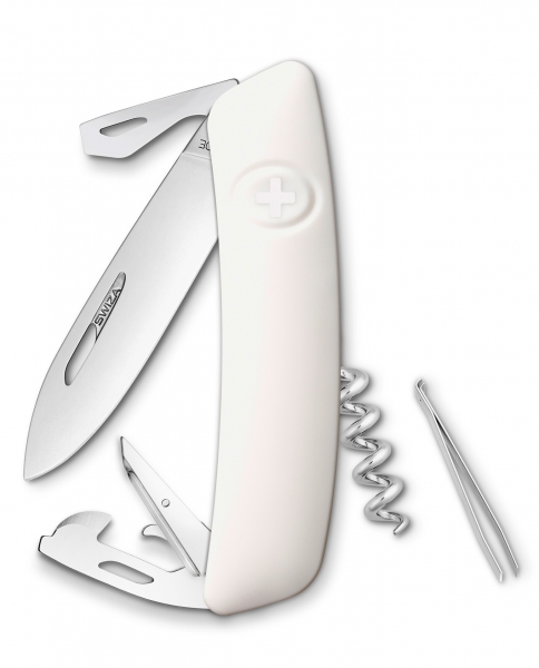 KNI.0030.1020 SWIZA D03 white, 2 line, corkscrew