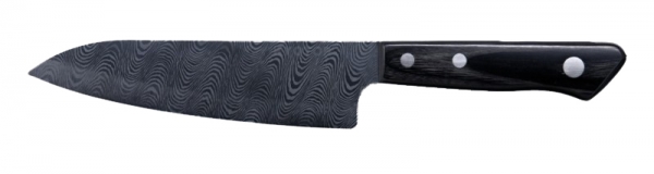 KT-140-HIP-D Küchenmesser Santoku, schwarze HIP Kl