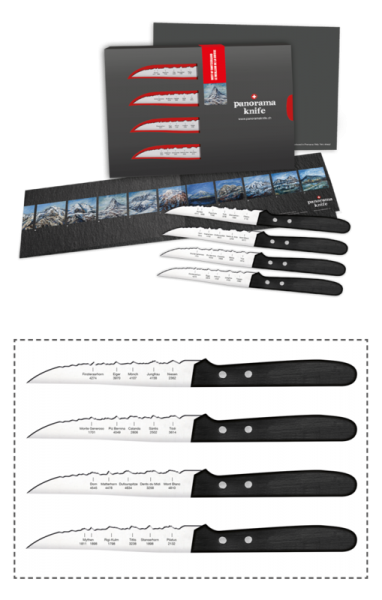 PKS-11 Wc/Mc/Zc/OSc Steakmesser-Set (4 Stk.) "Best of Switzerland"